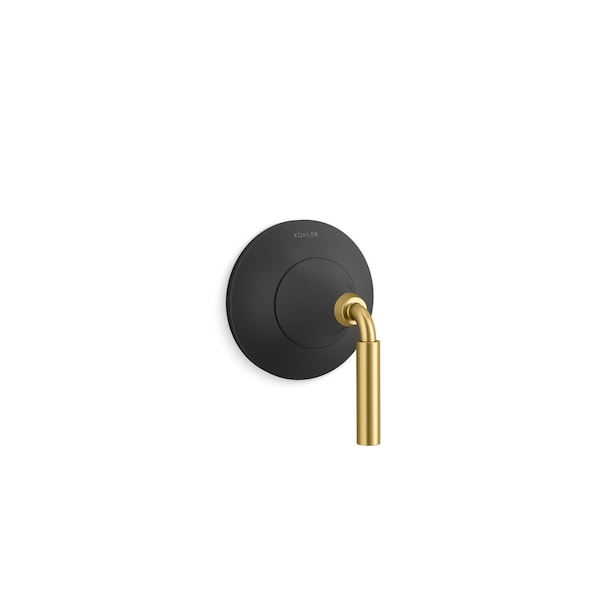Kohler Tone Transfer Valve Trim Matte Black with Moderne Brass T239554